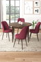 Hanah Home Juego de Mesa y Sillas Barroco, Burgundy